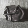 BAGUE EN CUIR FROISSE NOIR