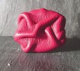 BAGUE CUIR ROSE FUSCHIA