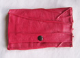Blague &agrave; tabac en cuir froiss&eacute; fuchsia