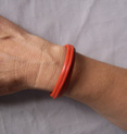 MINI BRACELET EN CUIR SOUPLE FROISSE ROUILLE