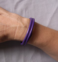 MINI BRACELET EN CUIR SOUPLE FROISSE VIOLET