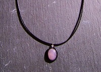 Pendentif quartz rose
