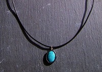 Pendentif turquoise bleue