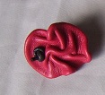 BAGUE FLEUR CUIR FROISSE FUSCHIA