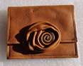 Porte monnaie porte cartes cuir souple camel