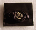Porte monnaie porte cartes cuir souple marron fonc&eacute;