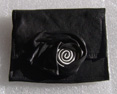 Porte monnaie porte cartes cuir souple noir