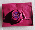 Porte monnaie porte cartes cuir souple rose lilas