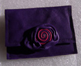 Porte monnaie porte cartes cuir souple violet